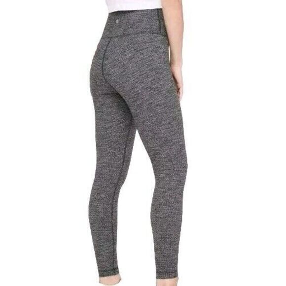 Lululemon Athletica 2 Wunder Under Hi-Rise Tight 25" Luon Variegated Knit Black - Picture 1 of 14